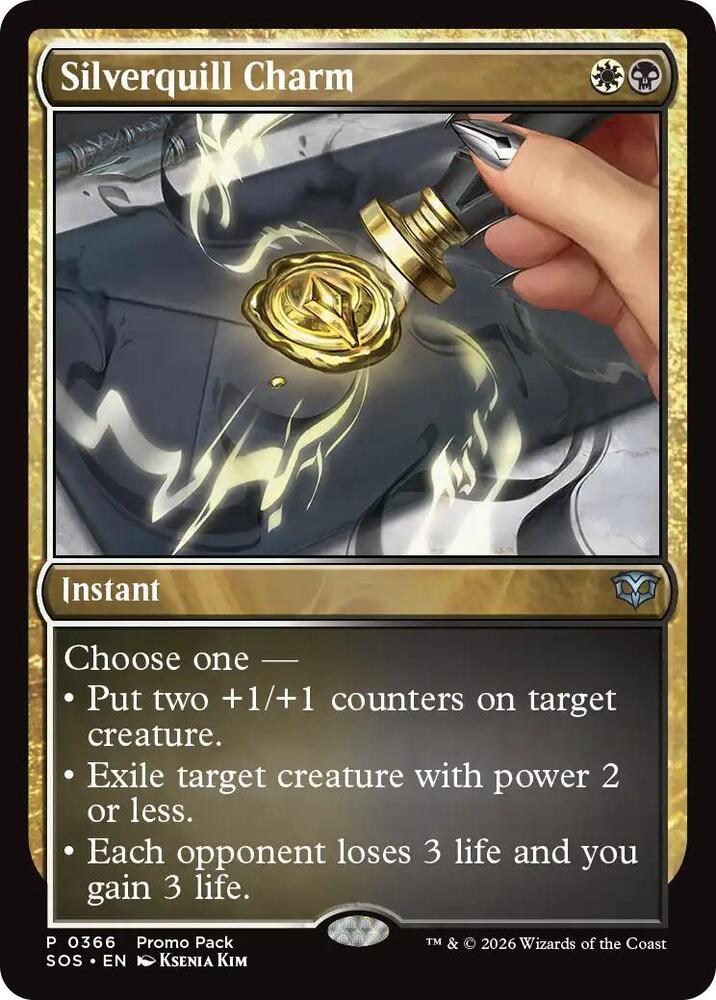 Silverquill Charm 365 card from Promo Pack: Secrets of Strixhaven