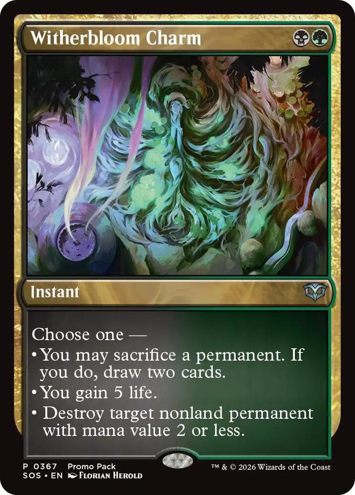Witherbloom Charm 367 card from Promo Pack: Secrets of Strixhaven