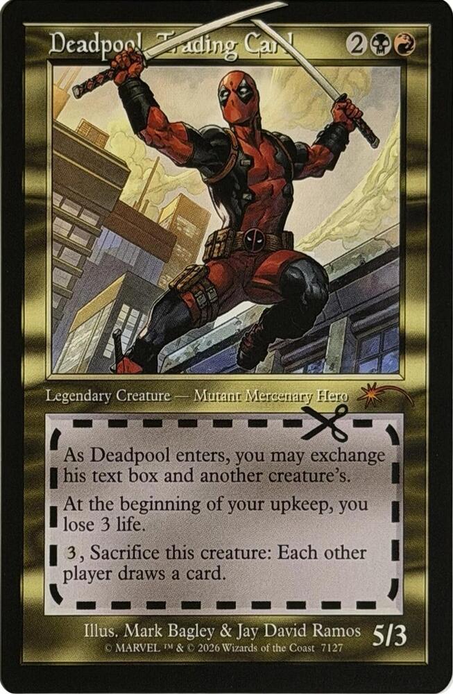 Deadpool, Trading Card 7127 card from Secret Lair Drop Series
