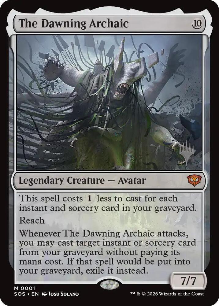 The Dawning Archaic 1 card from Promo Pack: Secrets of Strixhaven