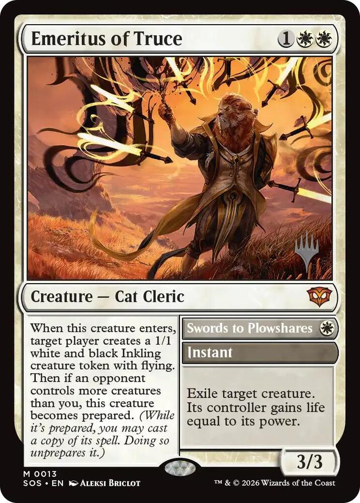 Emeritus of Truce 13 card from Promo Pack: Secrets of Strixhaven