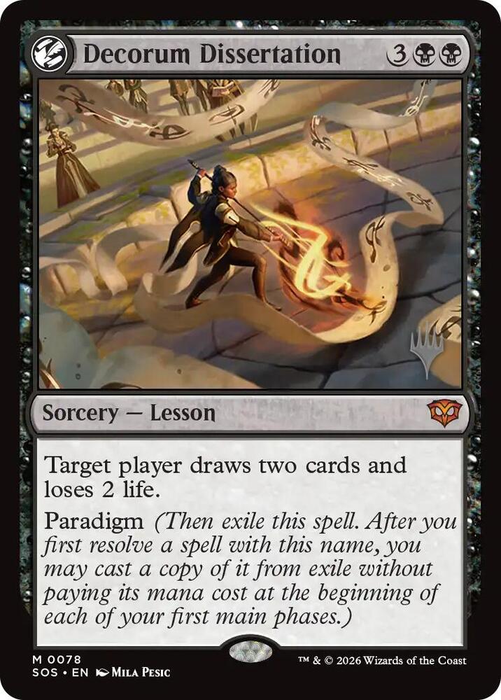 Decorum Dissertation 78 card from Promo Pack: Secrets of Strixhaven