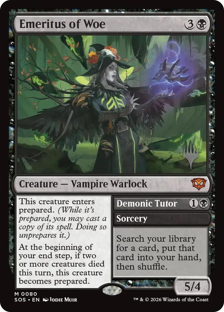 Emeritus of Woe 80 card from Promo Pack: Secrets of Strixhaven