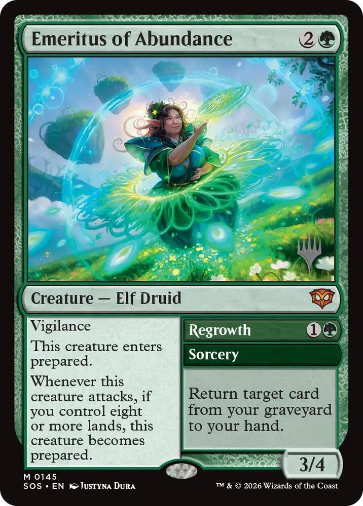 Emeritus of Abundance 145 card from Promo Pack: Secrets of Strixhaven