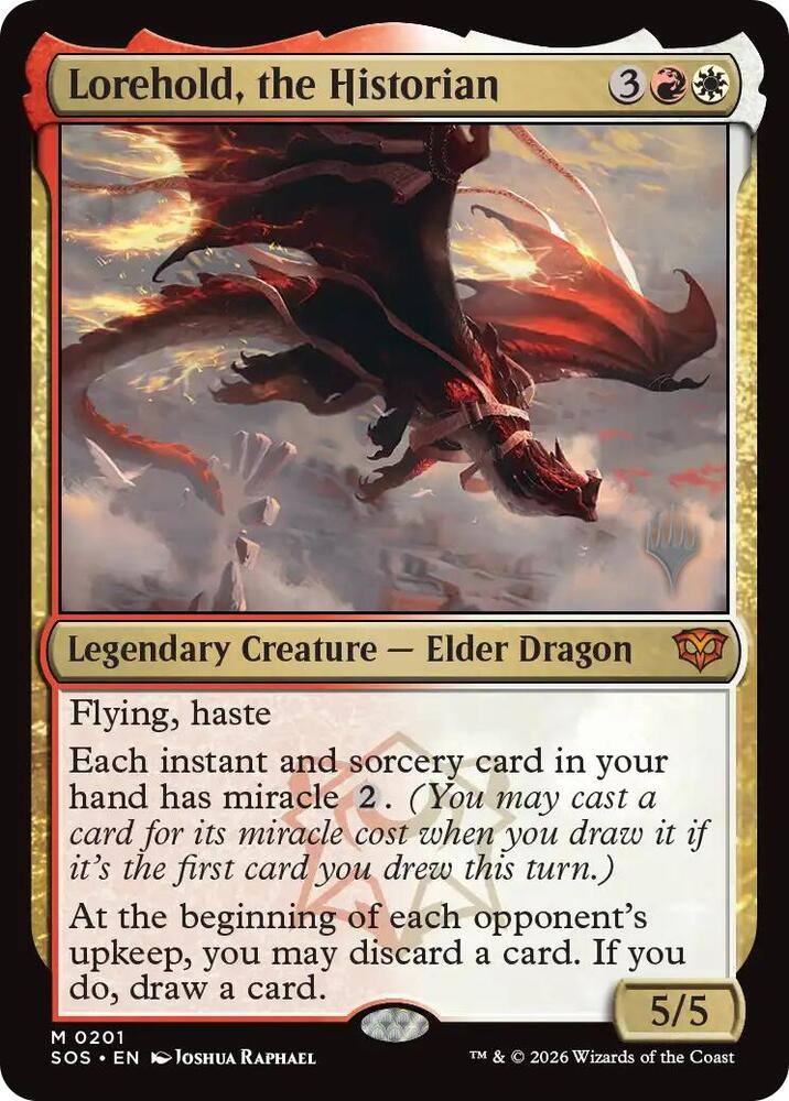 Lorehold, the Historian 201 card from Promo Pack: Secrets of Strixhaven