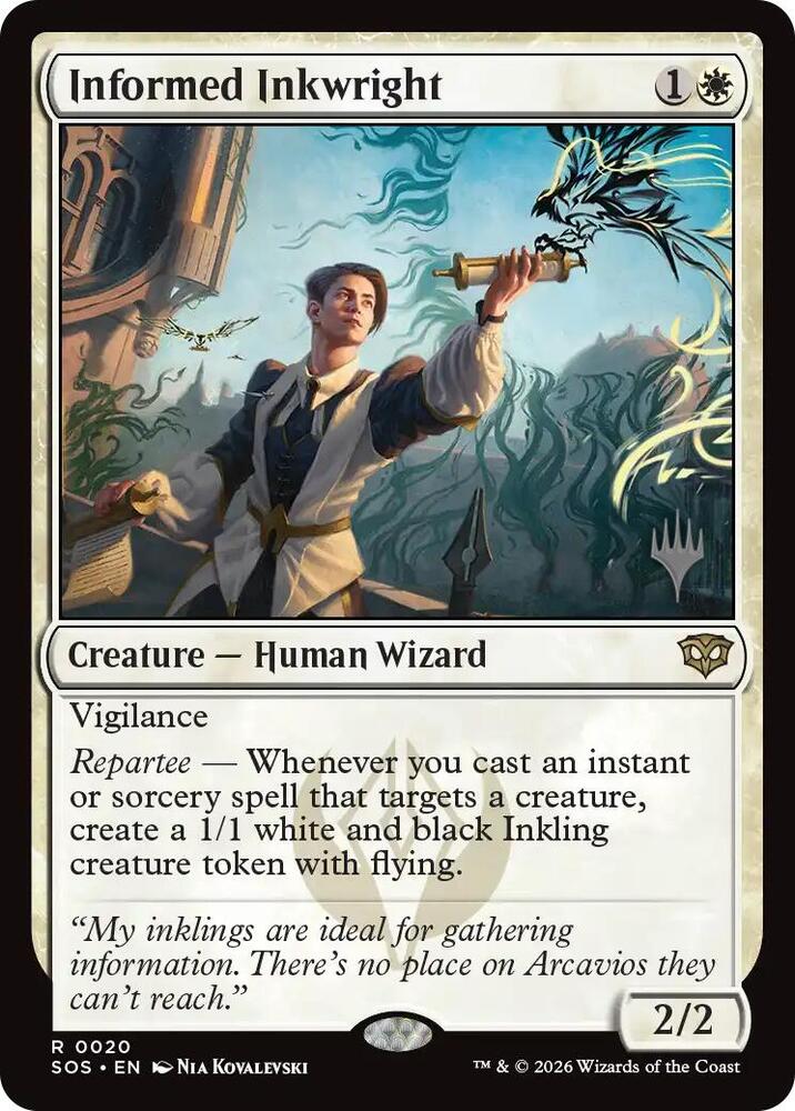 Informed Inkwright 20 card from Promo Pack: Secrets of Strixhaven