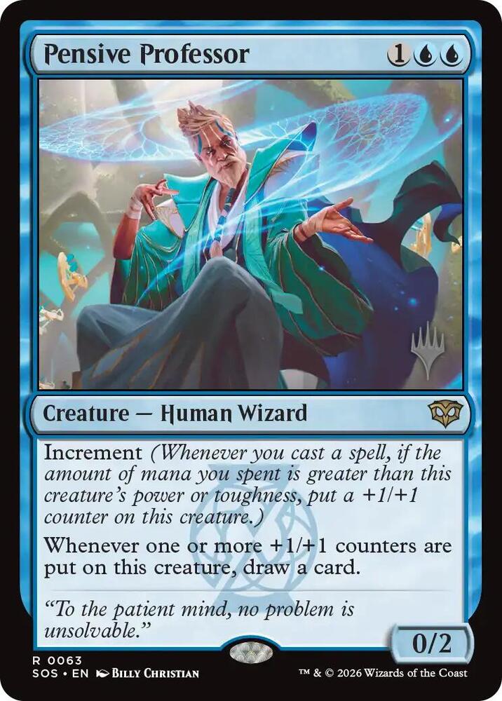 Pensive Professor 63 card from Promo Pack: Secrets of Strixhaven