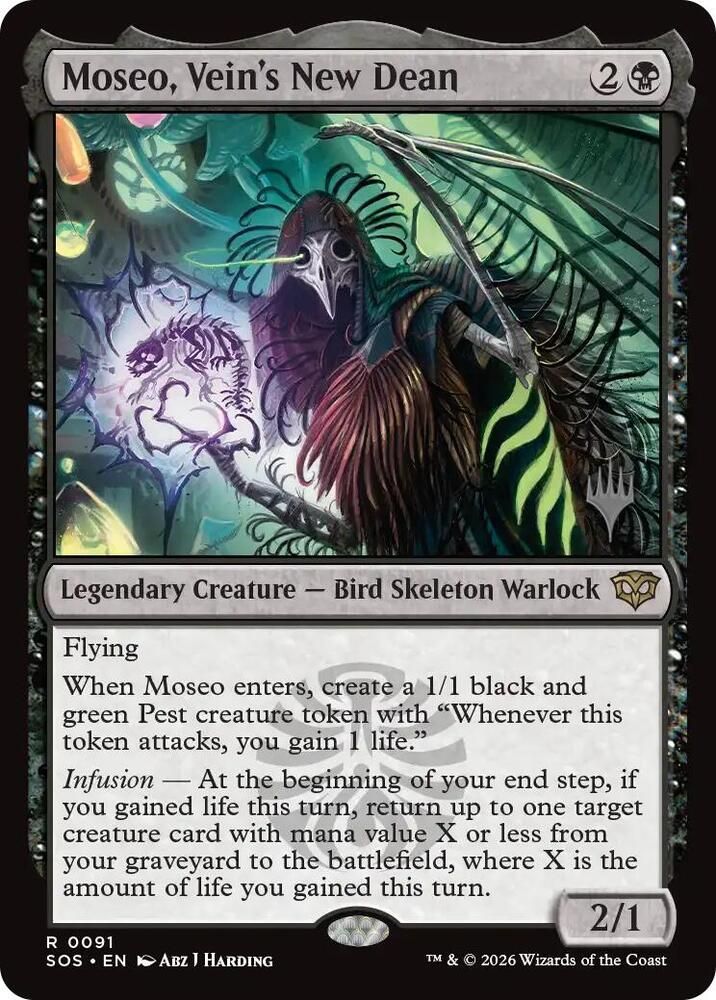 Moseo, Vein's New Dean 91 card from Promo Pack: Secrets of Strixhaven