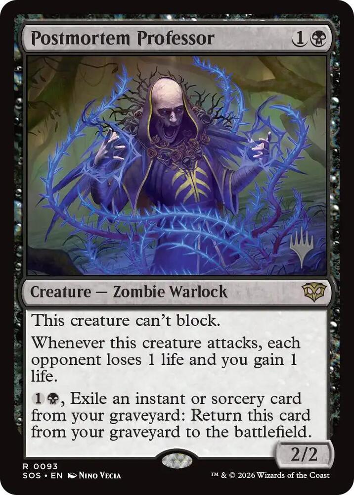 Postmortem Professor 93 card from Promo Pack: Secrets of Strixhaven