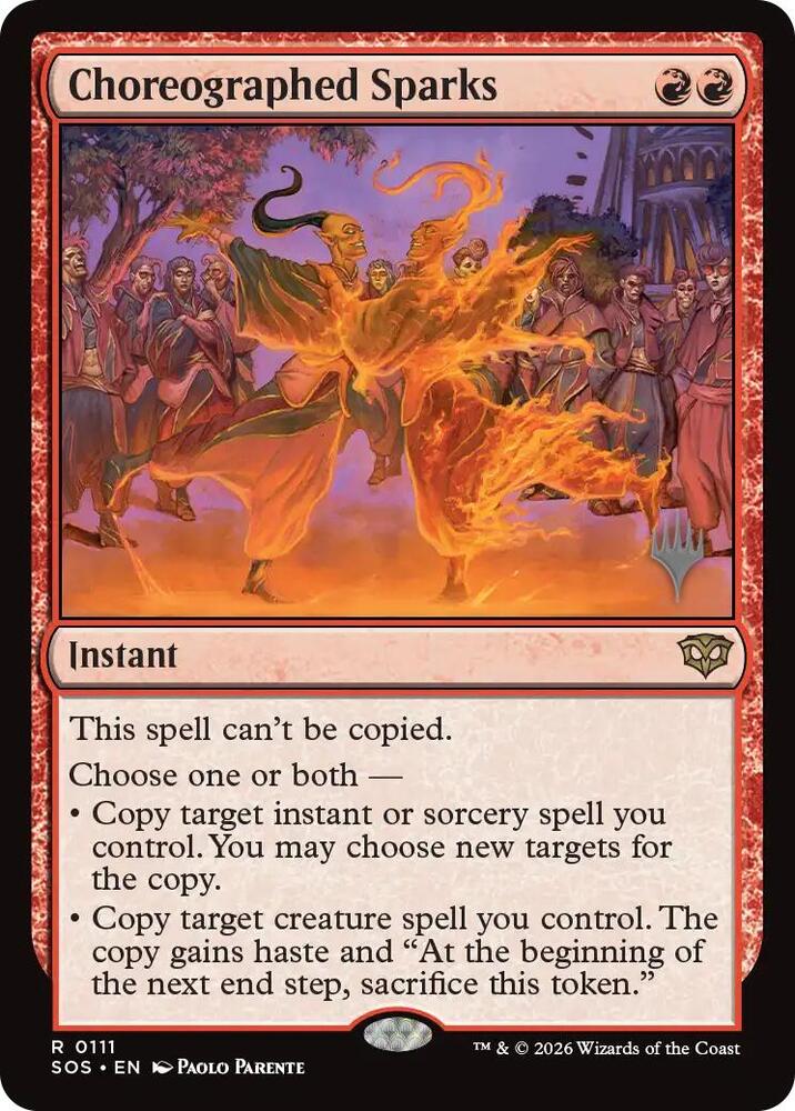 Choreographed Sparks 111 card from Promo Pack: Secrets of Strixhaven