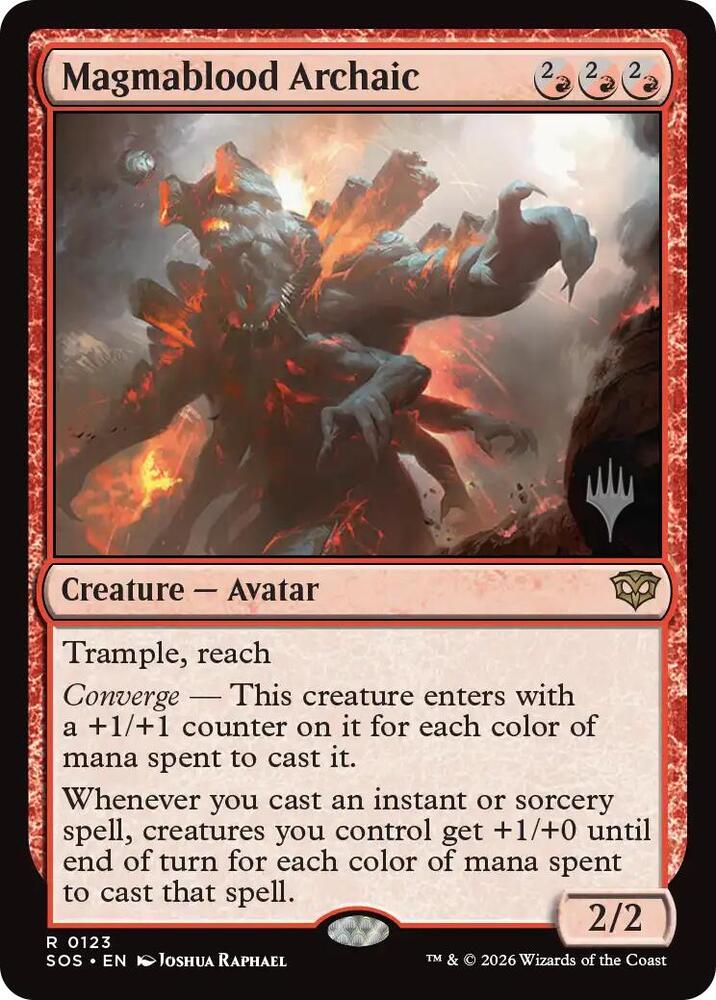 Magmablood Archaic 123 card from Promo Pack: Secrets of Strixhaven