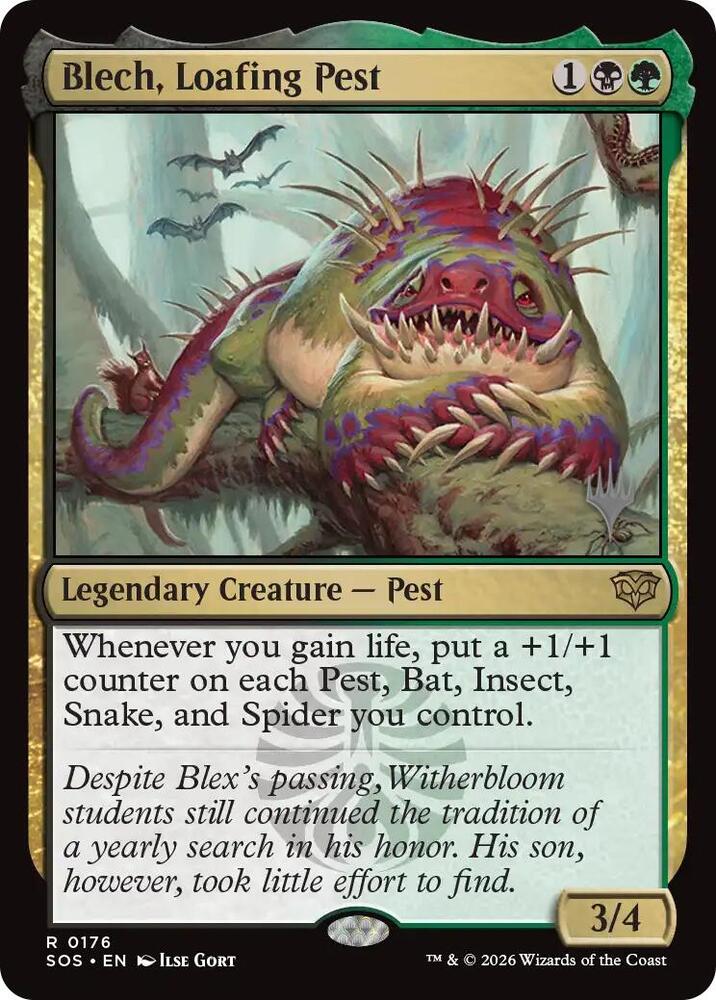 Blech, Loafing Pest 176 card from Promo Pack: Secrets of Strixhaven