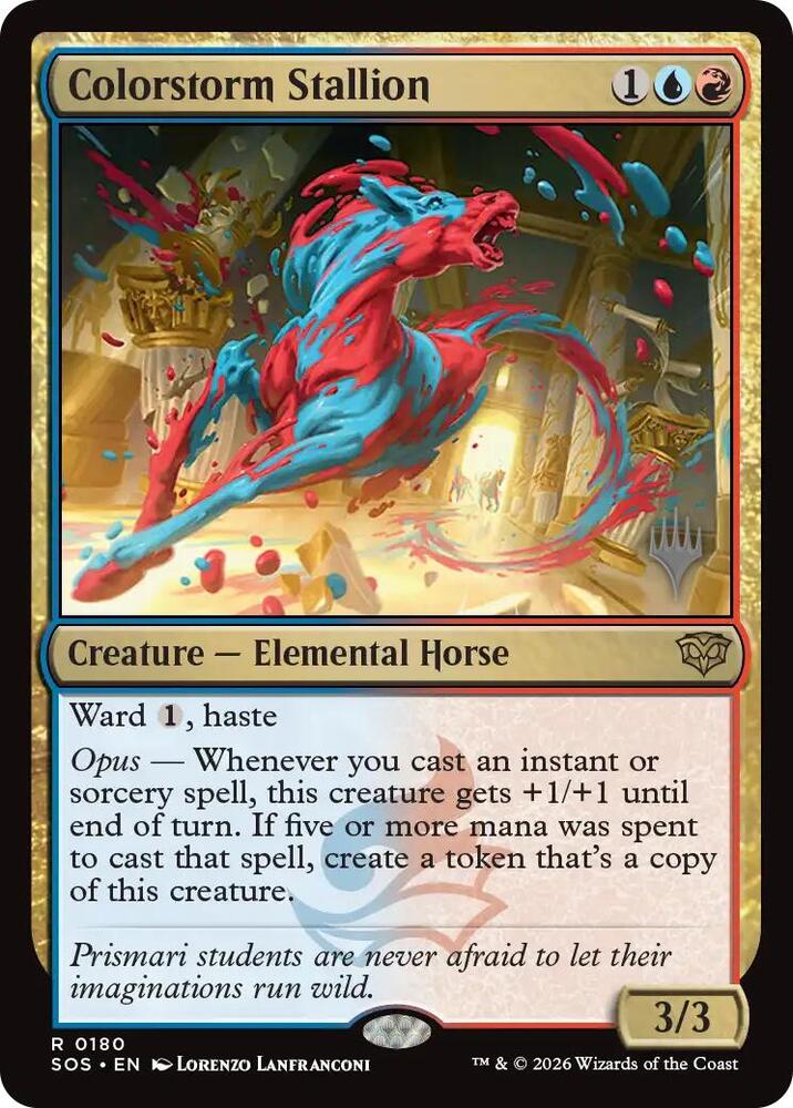 Colorstorm Stallion 180 card from Promo Pack: Secrets of Strixhaven