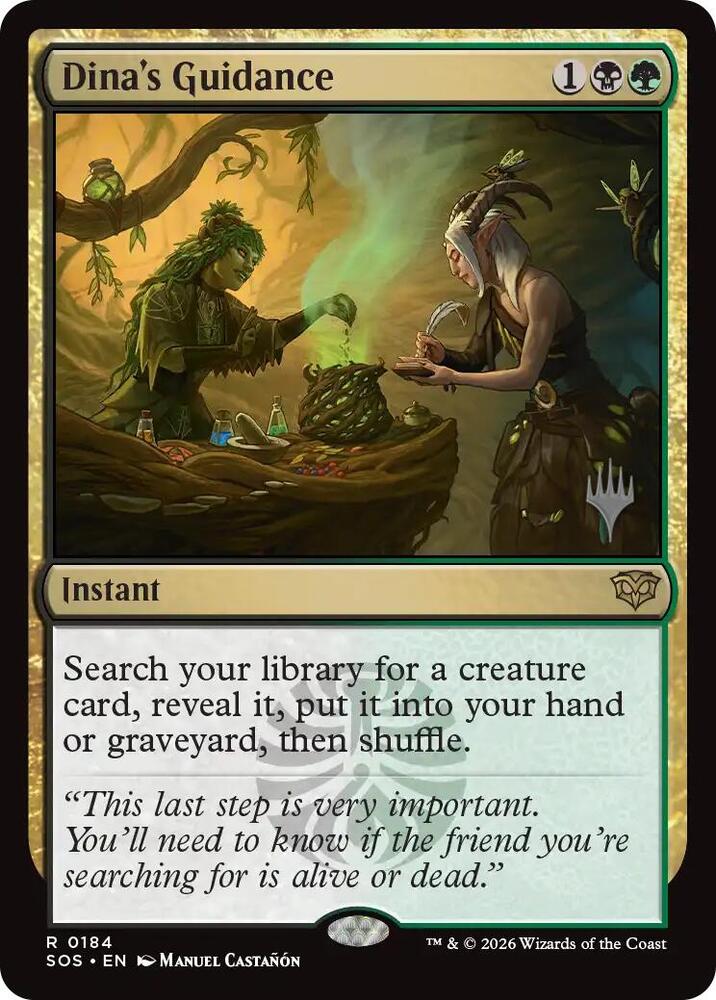 Dina's Guidance 184 card from Promo Pack: Secrets of Strixhaven
