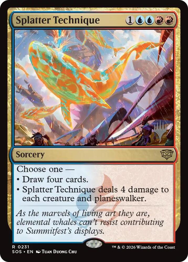 Splatter Technique 231 card from Promo Pack: Secrets of Strixhaven