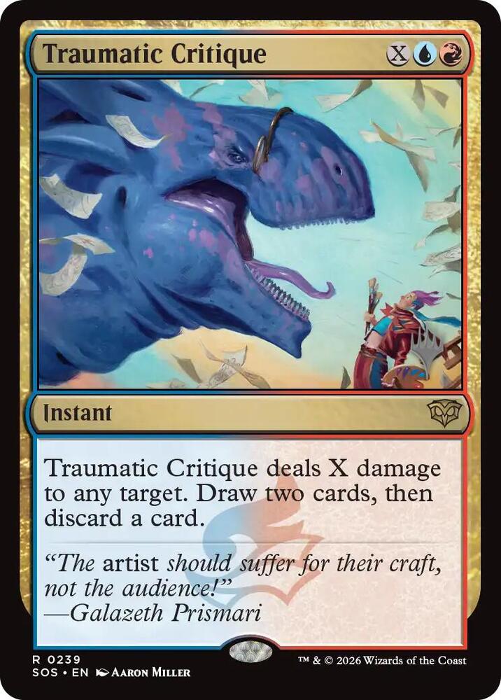 Traumatic Critique 239 card from Promo Pack: Secrets of Strixhaven