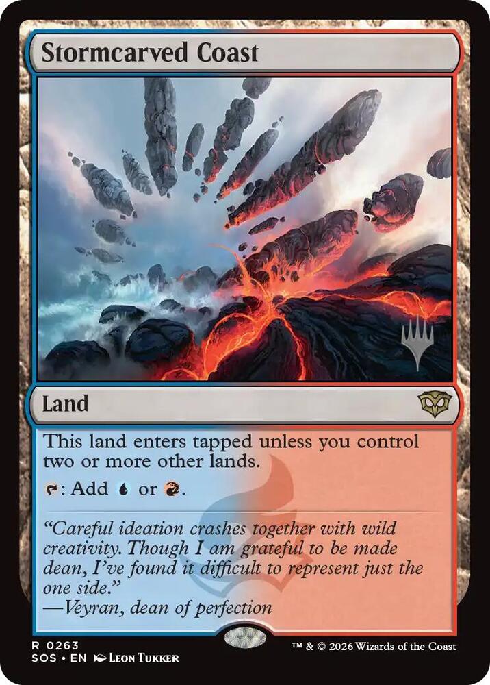 Stormcarved Coast 263 card from Promo Pack: Secrets of Strixhaven