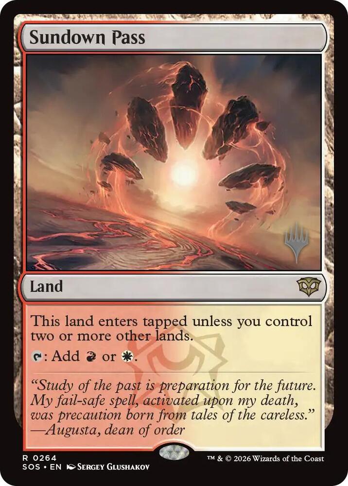 Sundown Pass 264 card from Promo Pack: Secrets of Strixhaven