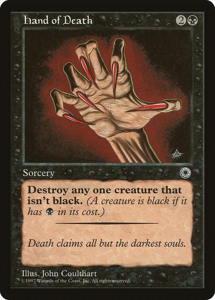 Hand of Death (Reminder Text) card from Portal