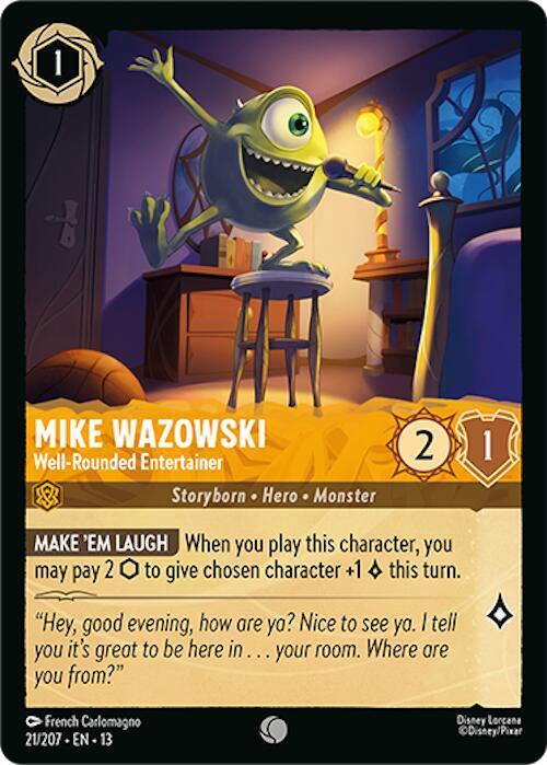 Mike Wazowski - Well-Rounded Entertainer 21/207 card from Attack of the Vine!