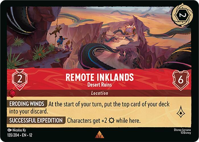 Remote Inklands - Desert Ruins 135/204 card from Wilds Unknown