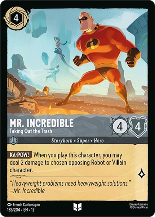 Mr. Incredible - Taking Out the Trash 185/204 card from Wilds Unknown