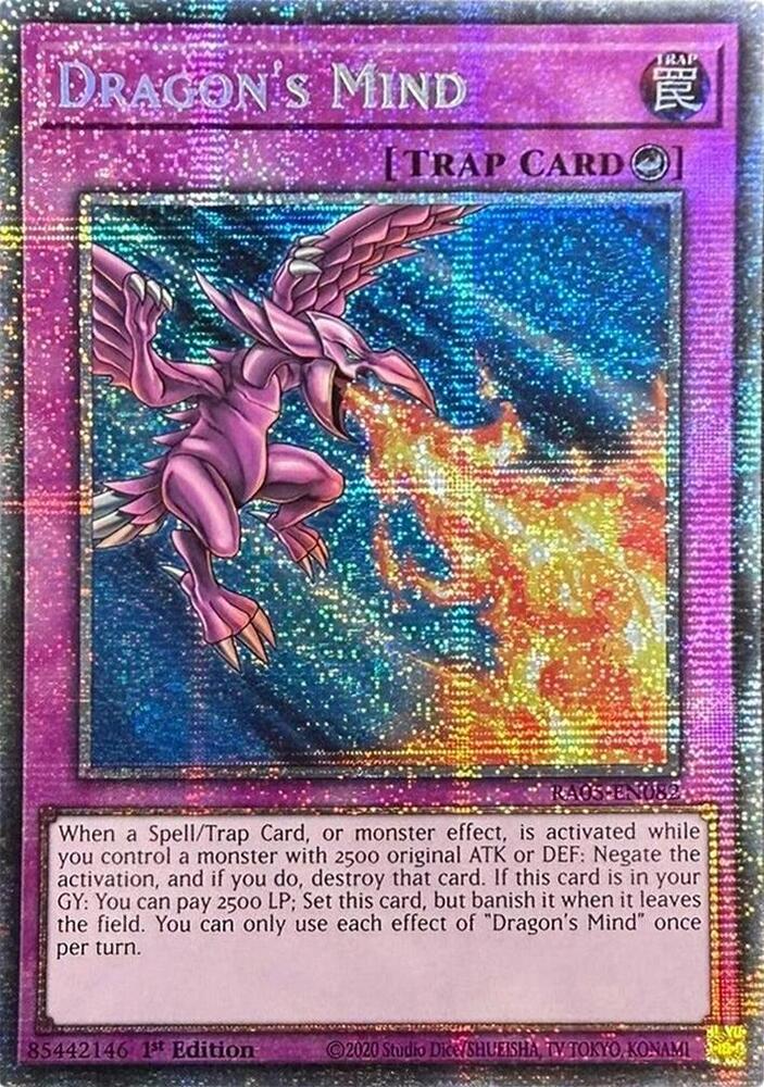 Dragon's Mind (Starlight Rare) RA05-EN082 card from Rarity Collection 5