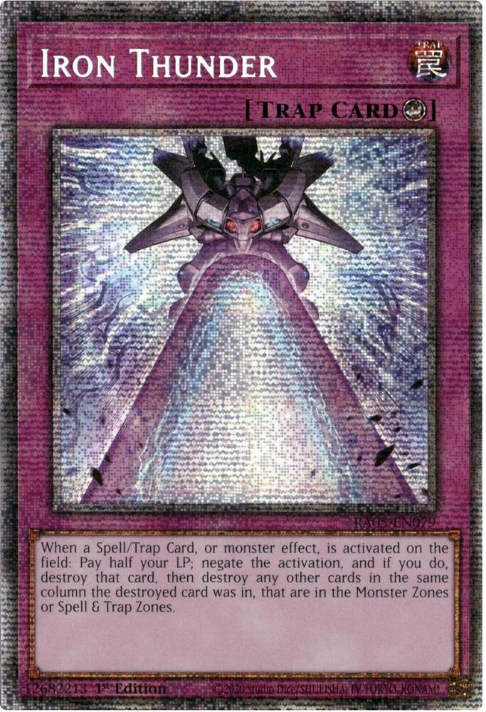 Iron Thunder (Starlight Rare) RA05-EN079 card from Rarity Collection 5
