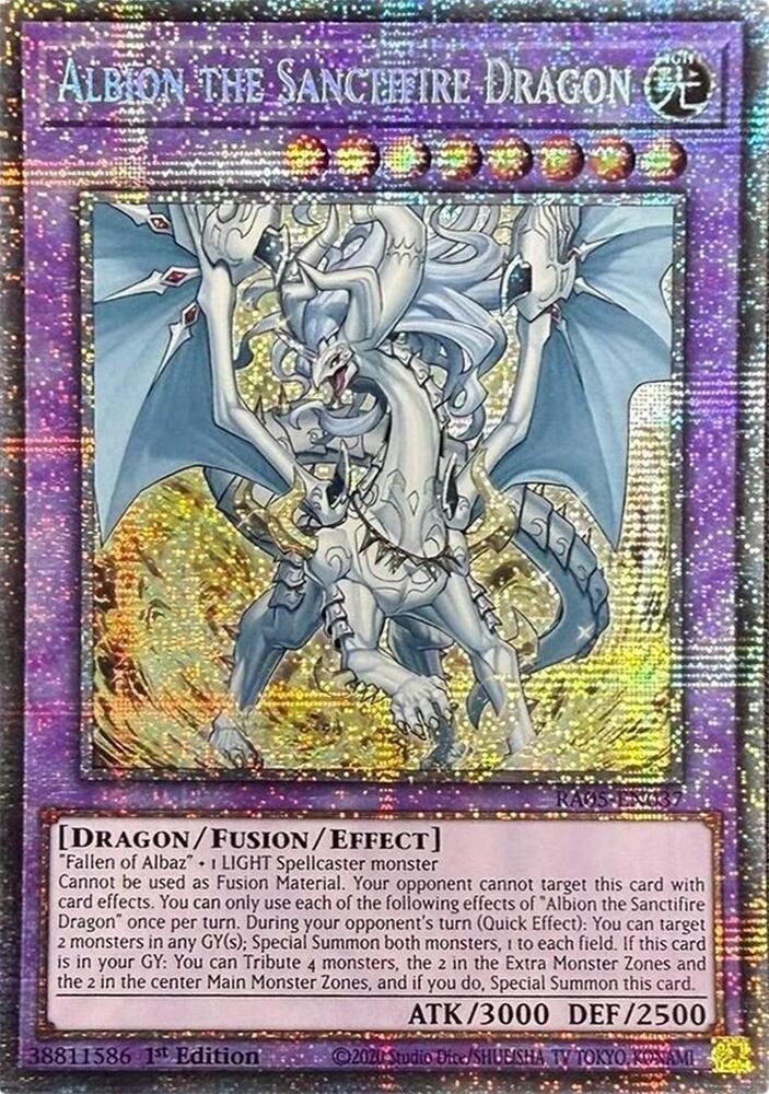 Albion the Sanctifire Dragon (Starlight Rare) RA05-EN037 card from Rarity Collection 5