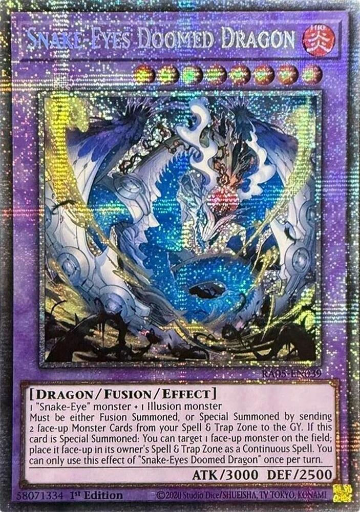 Snake-Eyes Doomed Dragon (Starlight Rare) RA05-EN039 card from Rarity Collection 5