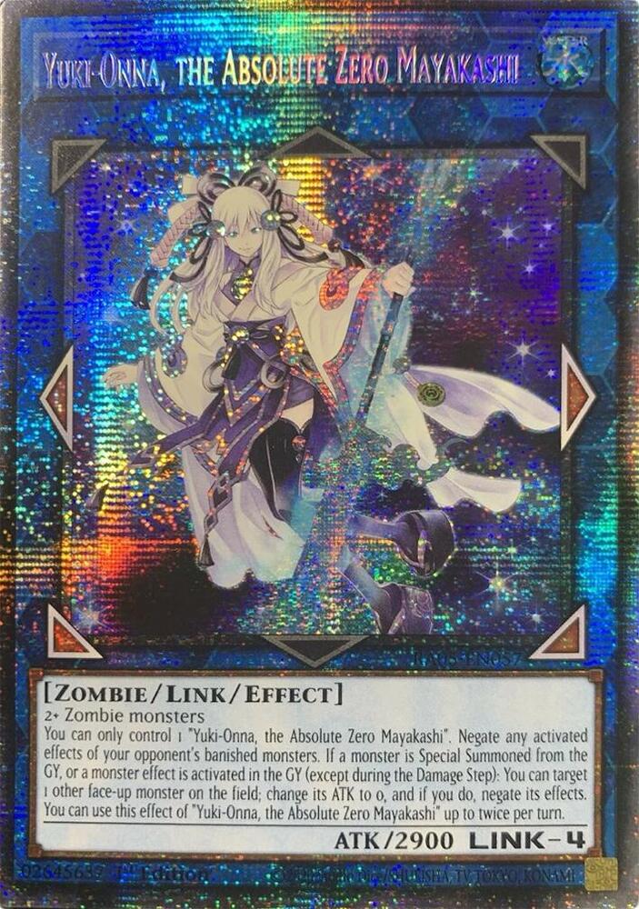 Yuki-Onna, the Absolute Zero Mayakashi (Starlight Rare) RA05-EN057 card from Rarity Collection 5