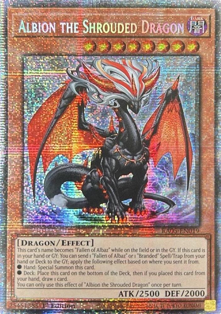 Albion the Shrouded Dragon (Starlight Rare) RA05-EN019 card from Rarity Collection 5