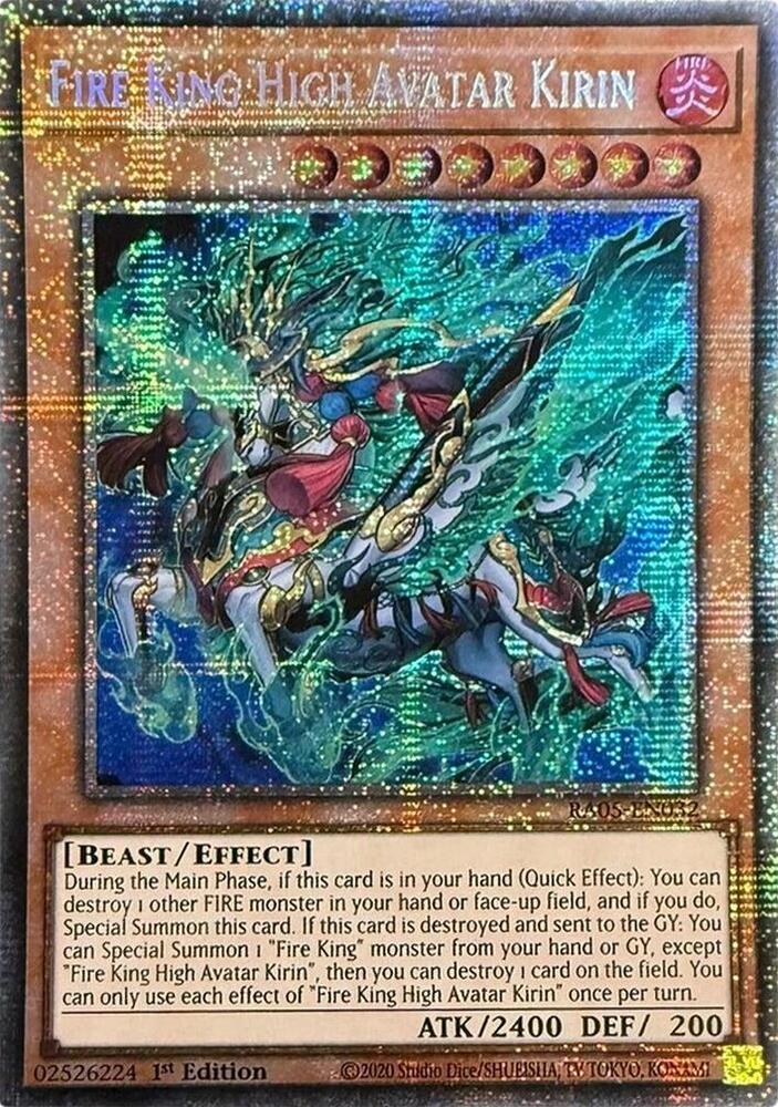 Fire King High Avatar Kirin (Starlight Rare) RA05-EN032 card from Rarity Collection 5