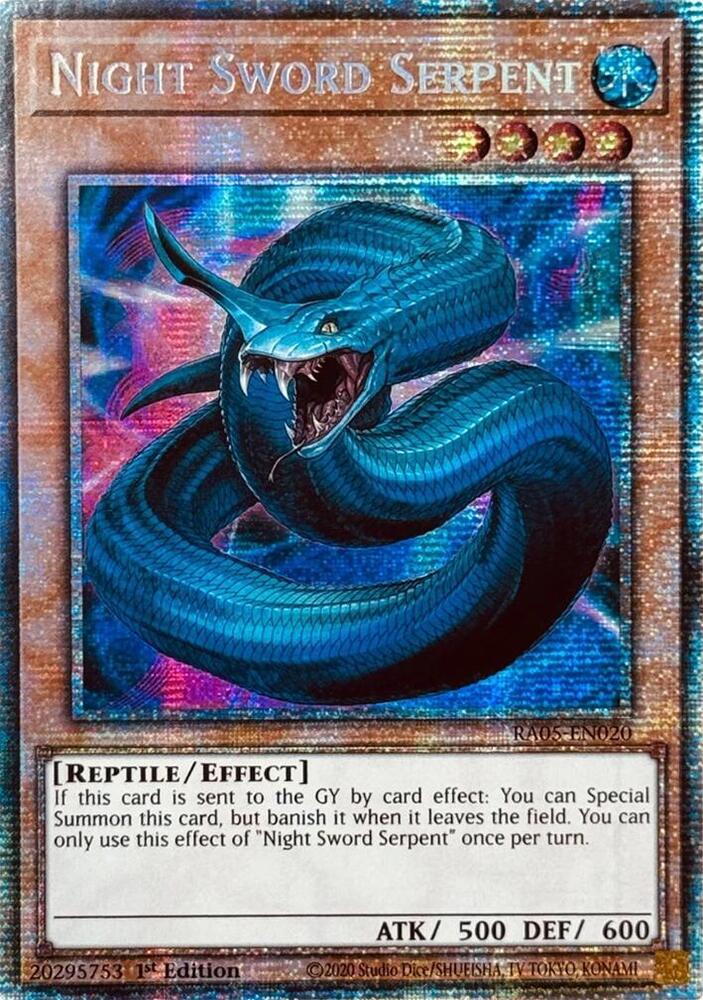 Night Sword Serpent (Starlight Rare) RA05-EN020 card from Rarity Collection 5