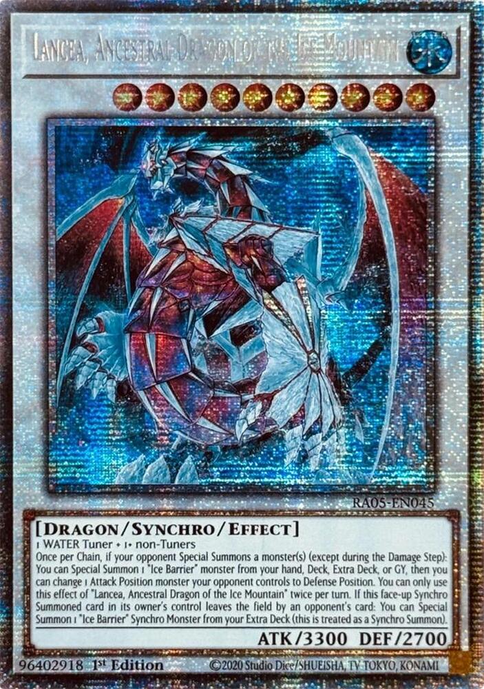 Lancea, Ancestral Dragon of the Ice Mountain (Starlight Rare) RA05-EN045 card from Rarity Collection 5