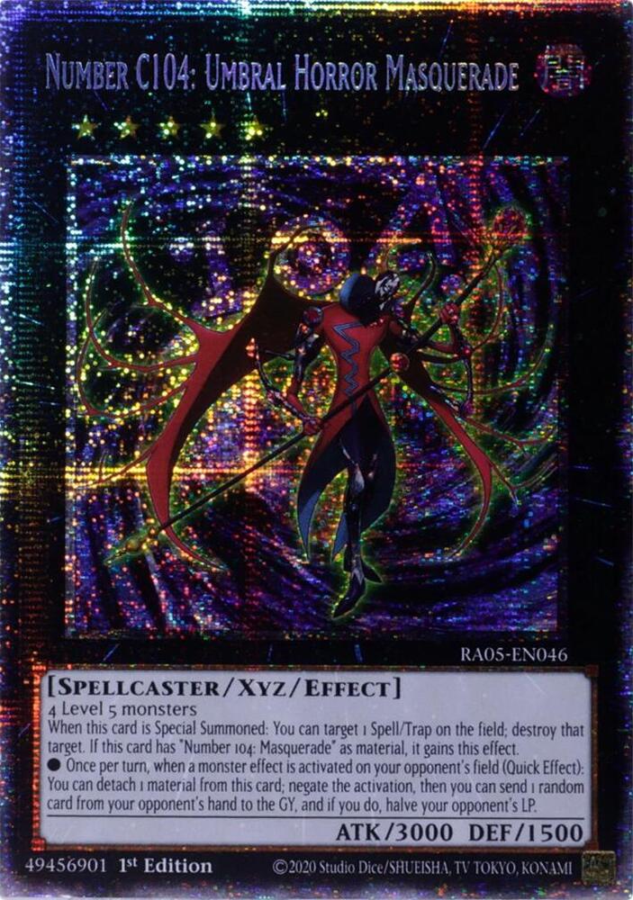 Number C104: Umbral Horror Masquerade (Starlight Rare) RA05-EN046 card from Rarity Collection 5