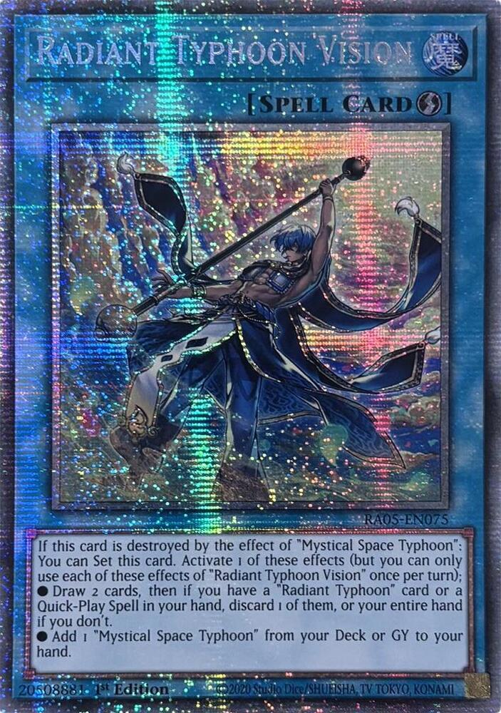 Radiant Typhoon Vision (Starlight Rare) RA05-EN075 card from Rarity Collection 5