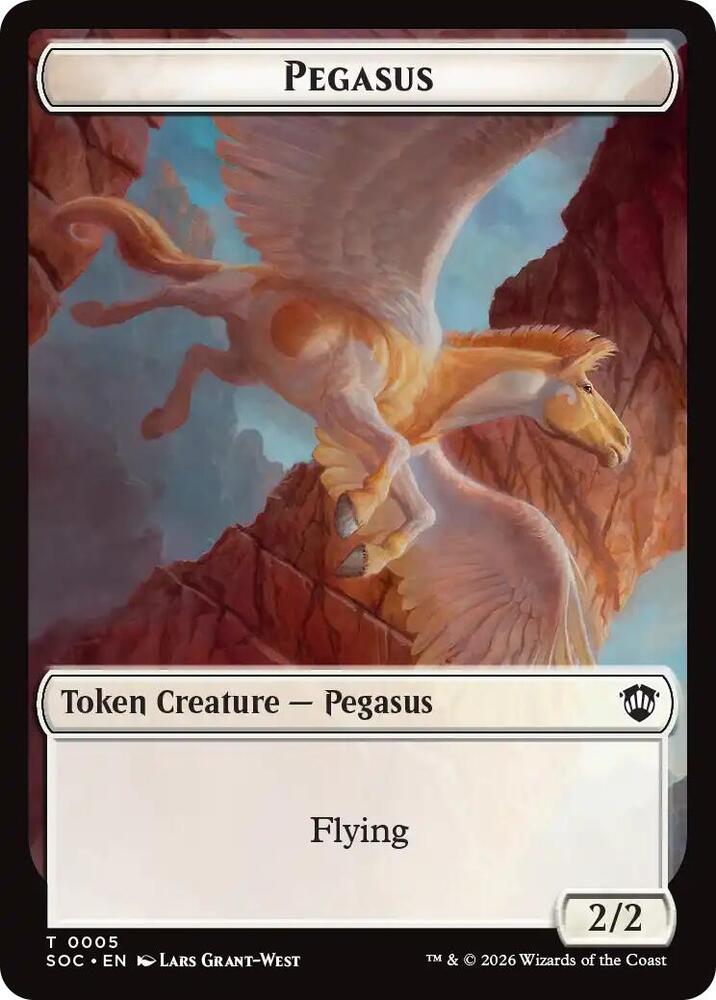 Pegasus // Inkling Double-Sided Token 5 // 22 card from Commander: Secrets of Strixhaven