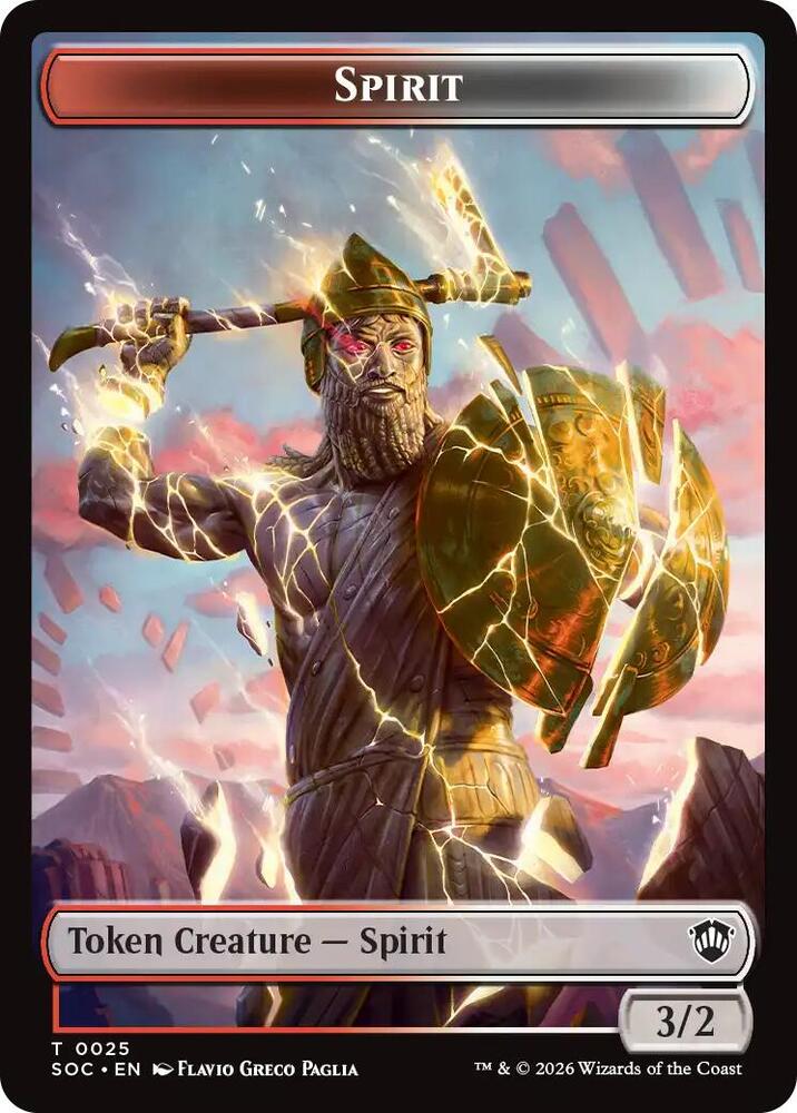 Spirit (0025) // Copy Double-Sided Token 25 // 1 card from Commander: Secrets of Strixhaven