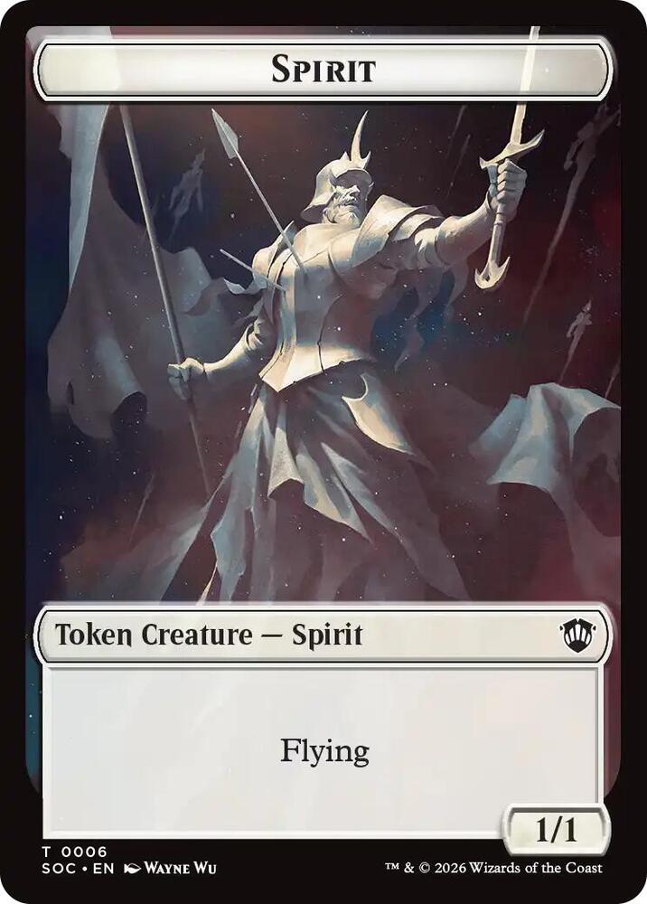 Spirit (0006) // Illusion Double-Sided Token 6 // 7 card from Commander: Secrets of Strixhaven