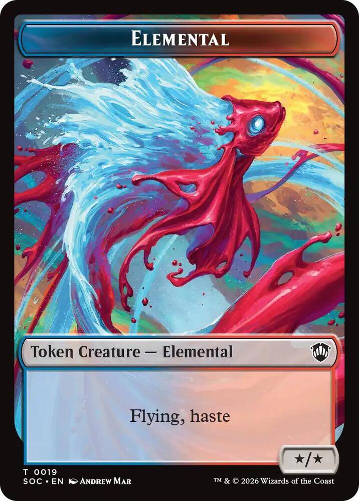 Elemental (0019) // Copy Double-Sided Token 19 // 1 card from Commander: Secrets of Strixhaven