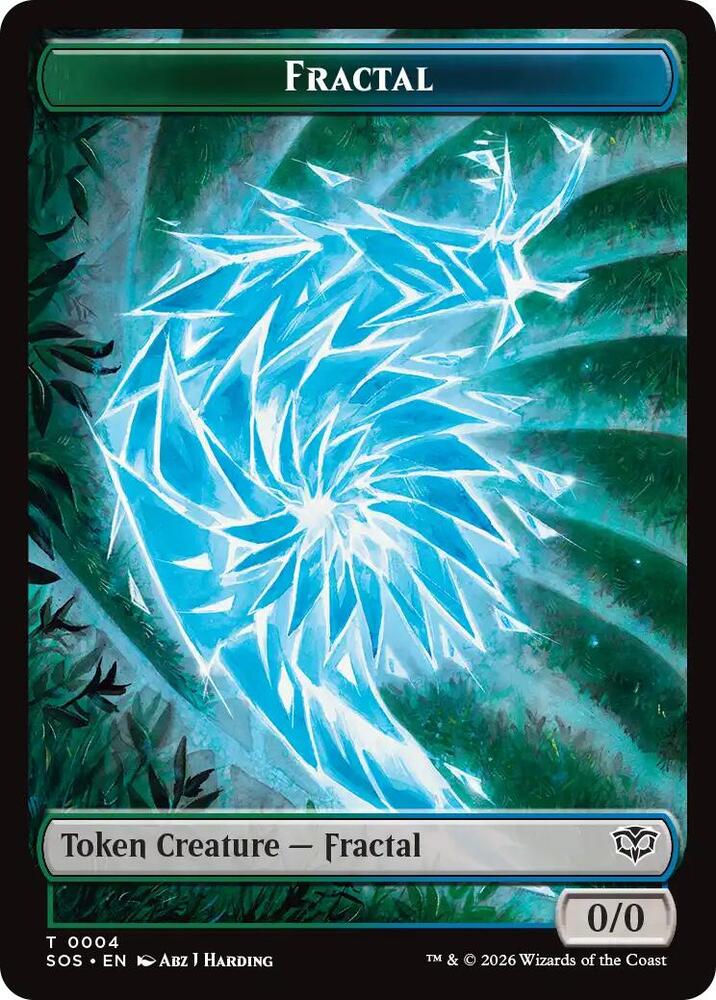 Fractal (0004) // Elemental Double-Sided Token 4 // 2 card from Secrets of Strixhaven