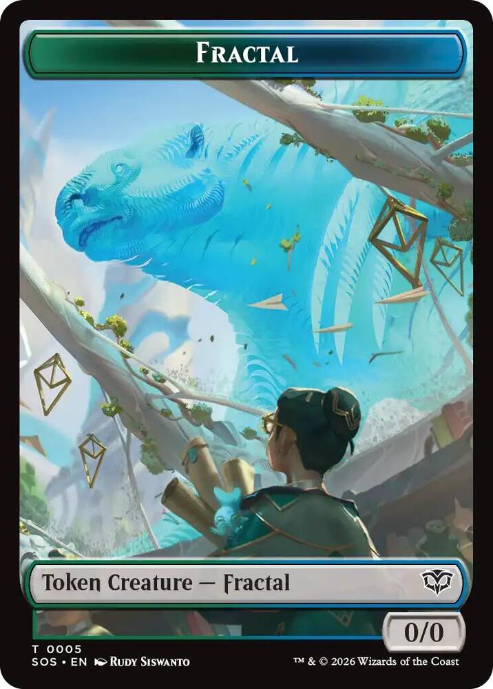 Fractal (0005) // Pest Double-Sided Token 5 // 9 card from Secrets of Strixhaven