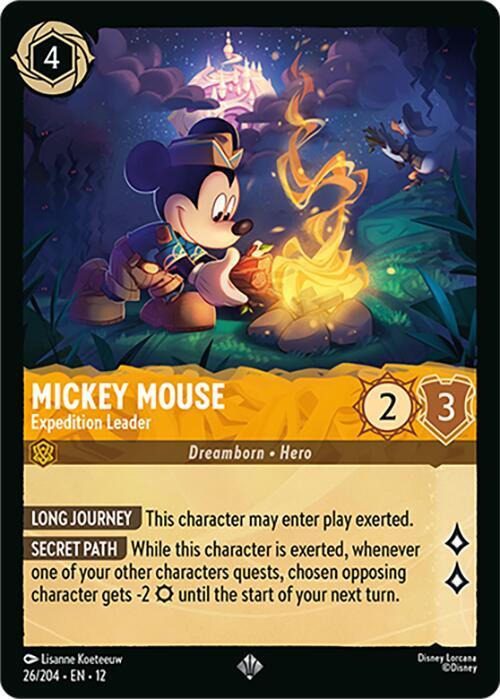 Mickey Mouse - Expedition Leader 26/204 card from Wilds Unknown