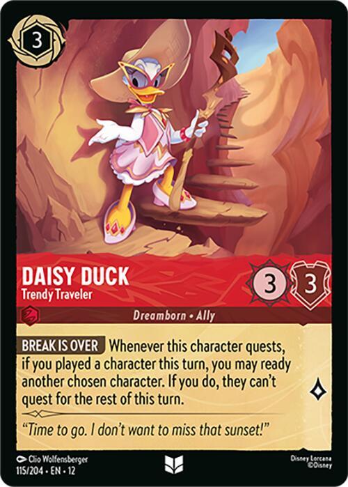 Daisy Duck - Trendy Traveler 115/204 card from Wilds Unknown