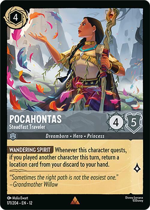 Pocahontas - Steadfast Traveler 171/204 card from Wilds Unknown