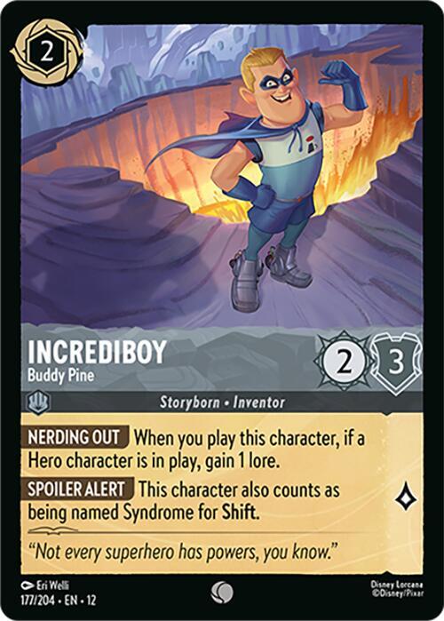 Incrediboy - Buddy Pine 177/204 card from Wilds Unknown