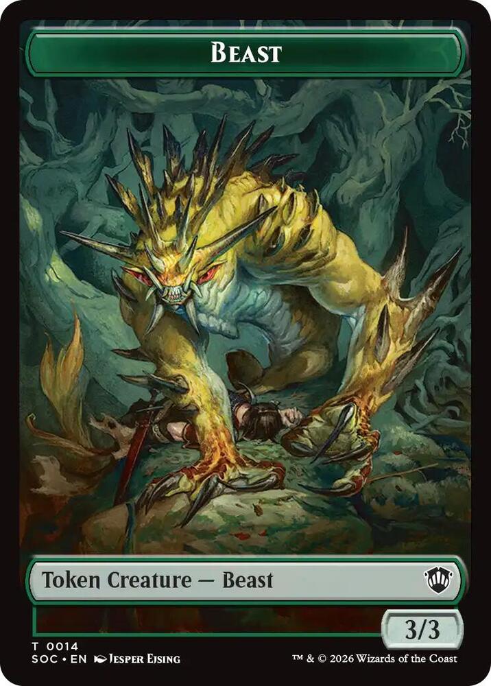 Beast // Primo, The Indivisible Double-Sided Token 14 // 24 card from Commander: Secrets of Strixhaven