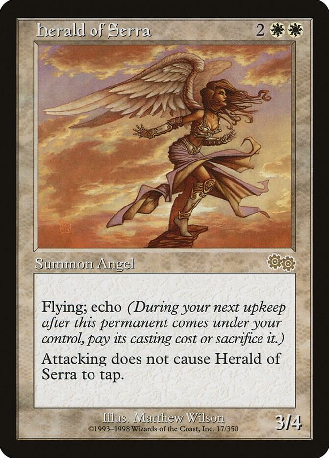 Herald of Serra 17 card from Urza's Saga