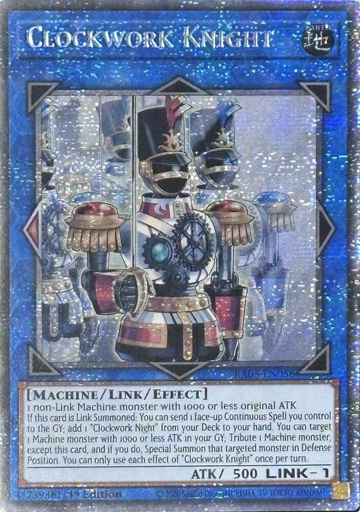 Clockwork Knight (Starlight Rare) RA05-EN058 card from Rarity Collection 5